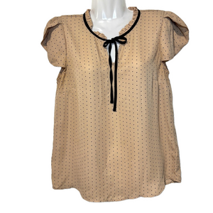 d.n.a. Coutier pale pink Polka Dot Blouse - Size M